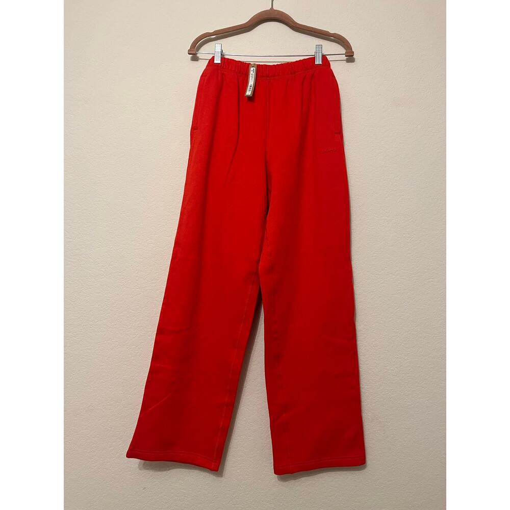 XS Skims Fleece Classic Straight Leg Pant RUBY NWT - Picture 4 of 7